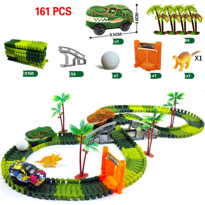 Children's Rail Car Toy Electric Dinosaur