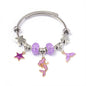 DIY Open-End Adjustable Blue Ocean Series Mermaid Pendant Bracelet Multi-Color Beaded Bracelet Factory Wholesale