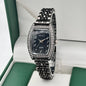 Diamond-encrusted Watch Barrel-shaped Dial Metal Bracelet Quartz Ladies' Watch