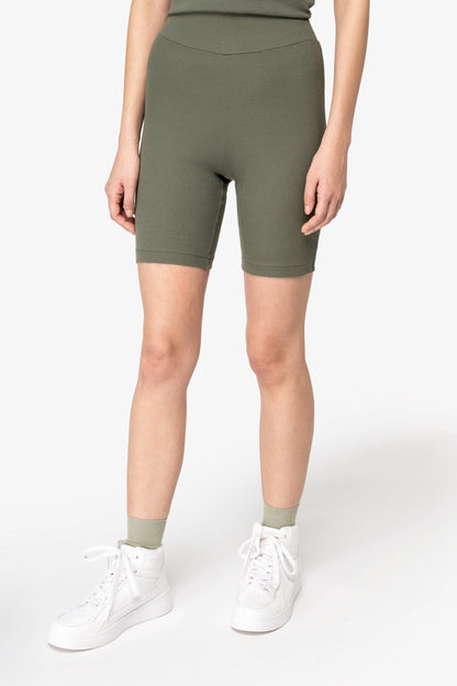 Organic Cotton Ribbed Shorts: Womens