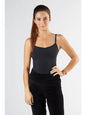 Organic Stretch Vest with Spaghetti Straps: Womens