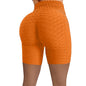 Ladies High Waist Hip Sports Pants Jacquard Bubble