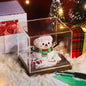 3D Paper Carving Art Notepad - Laser Engraved Christmas White Bear | 175-Layer Sculptural Memo Pad & Desk Decoration