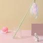 Cat Toy Teaser Plush Feather Bell Teaser Relieving Boredom Self-Hi Pet