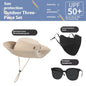Three-piece Set Cap Fisherman Hat Sun-proof Climbing Equipment