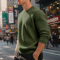 Loose And Simple Sports Jacquard Round Neck Long Sleeve Sweater