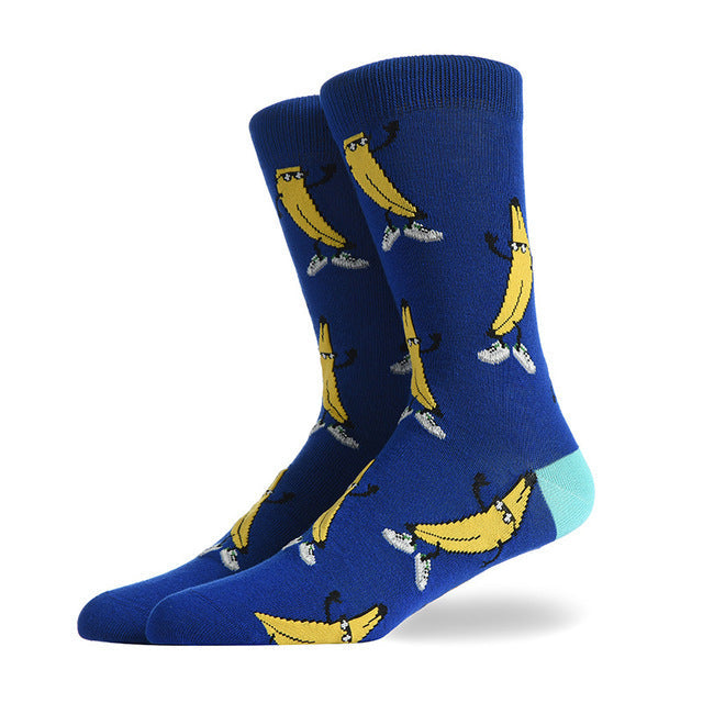 Fashion Creative Hamburger Pizza Alien Men Socks Cute Series