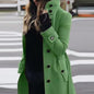 Women's Luxury Woolen Coat - Slim Fit Stand Collar Cardigan | Premium Winter Outerwear