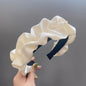 Black Large Intestine High-grade Satin Pleated Headband