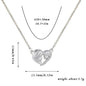 European And American Love Necklace Mother's Day Geometric Copper Peach Heart Gift