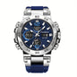 Men's Dual Display Digital Military Quartz Watch Featuring an Alarm Clock, Chronograph, And Multifunctional Luminous Capabilities