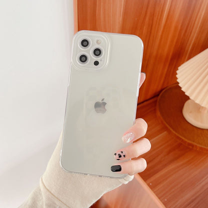 Simple Transparent Solid Color All-inclusive Mobile Phone Case