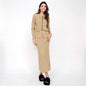 Women's Solid-color Casual Cardigan And Skirt Setsoft And Gentle All-in-one Outfit