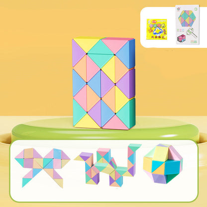 Snake Twist Cube Stress Relief Educational Toys Children Gifts Magic Snake Ruler Puzzle Folding Educational