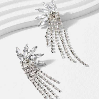 Tassel Multi-section Multi-layer Elongated Overlapping Earrings