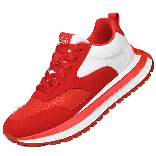Comfortable Men's Casual Lace-Up with Embossed "TEAM" Design Sneakers
