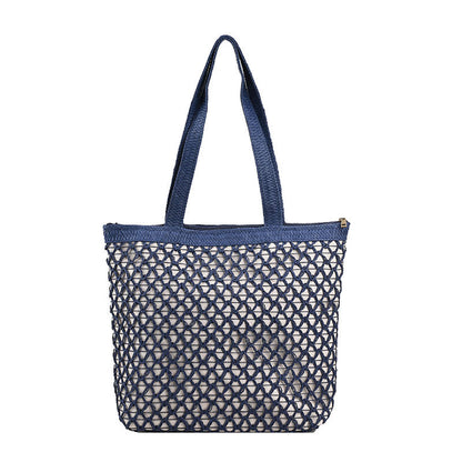 Women's Fashion Simple Straw Hollow Shoulder Bag