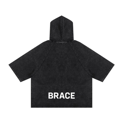 Hooded Boxy T-Shirt - Snow Washed Gym Tee | BRACE