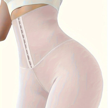 High-Waist Tummy Control Leggings - Butt Lifting Skinny Jeans for Women | Double-Breasted Button Closure