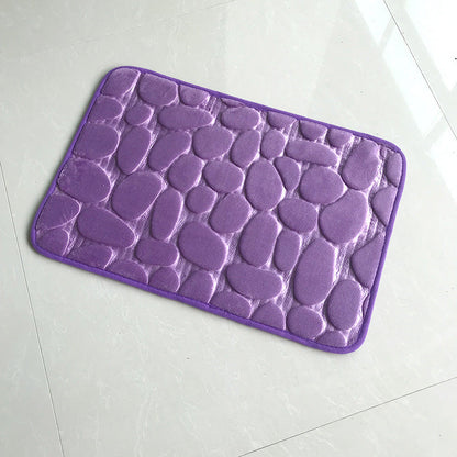 Pebble Stone Bathroom Carpet Toilet Floor Mat Door Mat