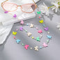 Candy-colored Acrylic Pearl Eye Pendant Chain, Butterfly Five-pointed Star Heart Neck Pendant Glasses Chain