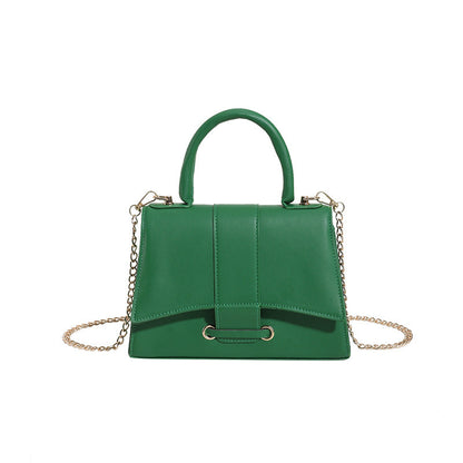 Pure Color Trendy Shoulder Portable Small Square Bag