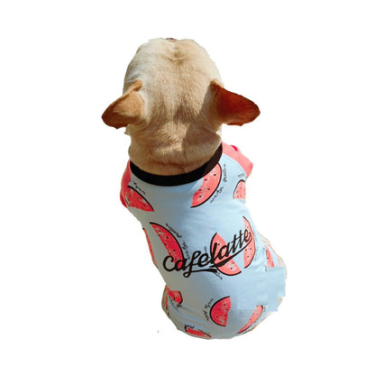 Spring And Autumn Thin Short Sleeve Dog Cotton Clothes