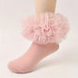 Girls Lace Crew Anklet Socks, Breathable Comfy Casual Socks, Fashion Socks
