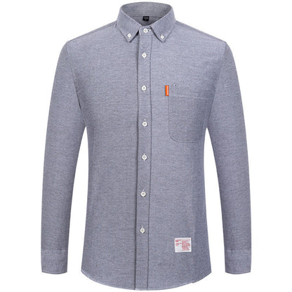 Men's Premium Oxford Cotton Shirt - Long Sleeve Button Down Dress Shirt