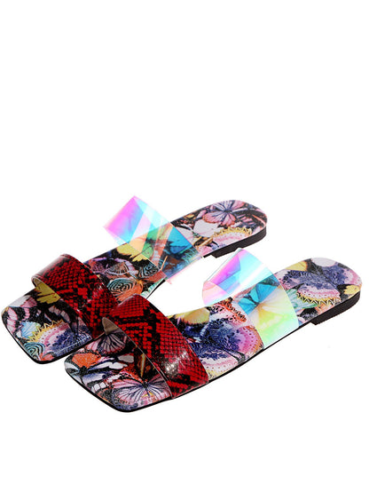 Women's Sandals New Serpentine Flower Flat Bottom