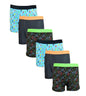 6 Pack Boys Cotton Stretch Trunks Boxer Shorts Comfortable Waistband Assorted Styles Breathable Underwear Sizes 5-13 Durable Moisture-Wicking by Sock Stack