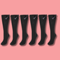 6 Pairs Girls Knee High Socks With Ribbon Bows Back To School Cotton Rich Long Socks Stylish Comfortable Durable For Uniforms Everyday Wear Ages 2-16 Years by Sock Stack