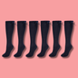 6 Pairs Girls Knee High Socks With Ribbon Bows Back To School Cotton Rich Long Socks Stylish Comfortable Durable For Uniforms Everyday Wear Ages 2-16 Years by Sock Stack
