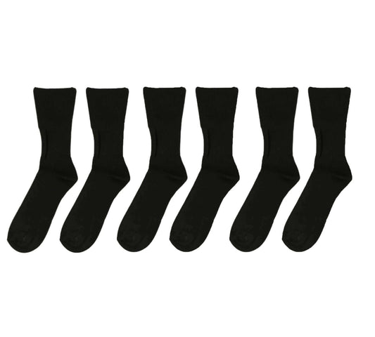 6 Pairs Men's Bamboo Diabetic Comfort Socks Moisture-Wicking Antibacterial Hypoallergenic Extra Wide Sustainable by Sock Stack