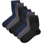 6 Pairs Men's Extra Wide Diabetic Socks Non Elastic Loose Top Moisture-Wicking Antibacterial Breathable Cotton for Leg Swelling by Sock Stack