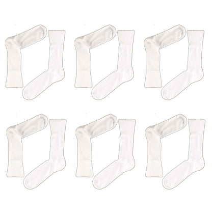 6 Pairs Mens 100 Percent Cotton Loose Top Diabetic Friendly Non Elastic Socks Moisture Wicking Breathable Antibacterial Comfortable Daily Wear Assorted Colours by Sock Stack