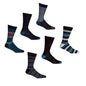 6 Pairs Mens Bamboo Socks Argyle Stripe Breathable Moisture-Wicking Casual Suit Anti-Odor Soft Grip Elastic Hand-Linked Toe Seam UK 6-11 EUR 39-45 Sock Stack