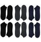 6 Pairs Mens Lightweight Breathable Cotton Blend Ankle Trainer Socks with Arch Support for Running Gym Everyday Wear in Black White Navy Grey Sizes UK 6-11 EUR 39-45 by Sock Stack