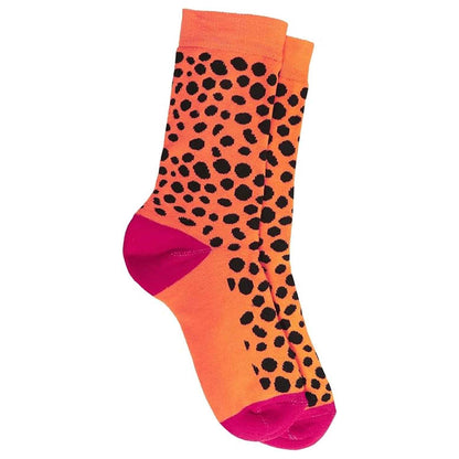 6 Pairs Women's Cotton Rich Animal Print Boot Socks with Reinforced Heel and Toe for Hiking and Walking UK Size 4-7 by Sock Stack