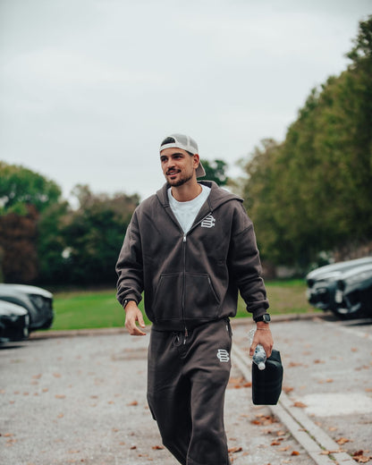 Bénir Club Basics Zip Hoodie - Mocha