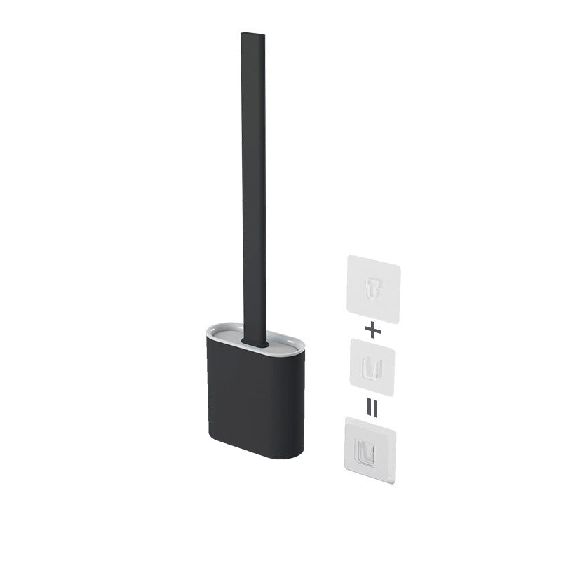 Creative Wall-Mounted Soft Brush With Cover For Toilet Washing