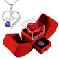 Eternal Rose Apple Gift Box Women Necklace Valentine's Day Wedding Jewelry
