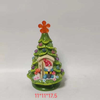 Ceramic Luminous Tree Desktop LED Ornaments Small Night Lamp