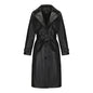 Women's Long, Loose-fit Classic Trench Coat With A Lapel And Belt