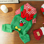 Christmas Pet Dogs Cats Coats Dress Up Costume Elk Pocket Sweatshirt Teddy Bichon Puppy Kitten Vest Xmas Warmer Pets Clothes