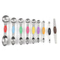 9-piece Set Of Stainless Steel Double Headed Measuring Spoons