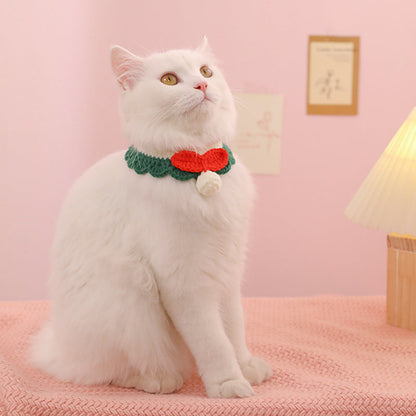 Braided Collar For Pet Cat Cozy Slobber Scarf