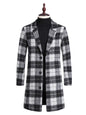 Men's Lapel Trench Coat Mid-length Woolen Coat