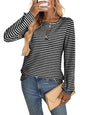 European And American Pineapple Grid Casual Button Round Neck T-shirt Knitted Long Sleeve