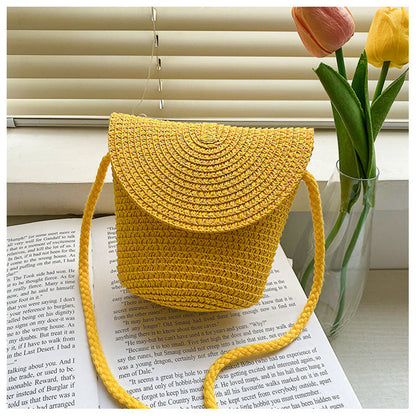 French Style Straw Bag Shoulder Crossbody